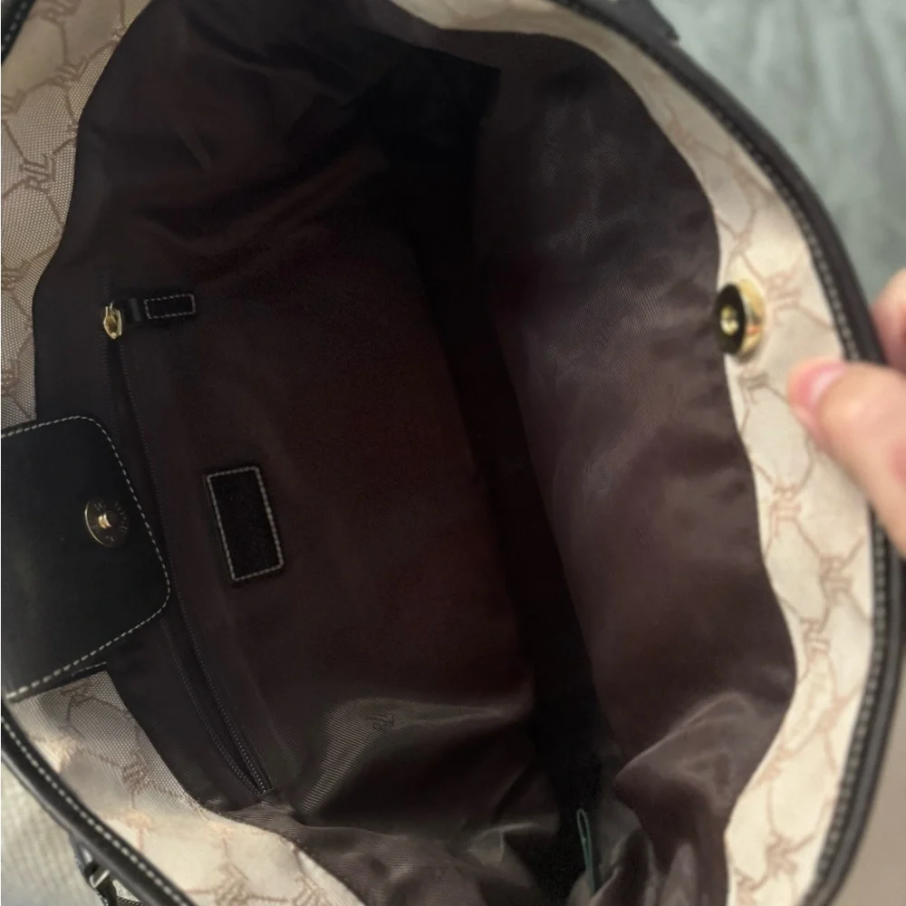 Ralph Lauren Beige and Brown Patterned Tote - Picture 4 of 5